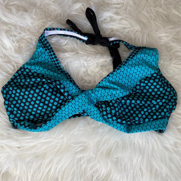 Other - 2X Turquoise and Black Bikini Top